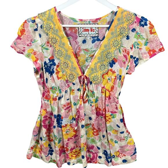 Johnny Was‎ Flower Pattern Dress Beams Size SM - Picture 7 of 12